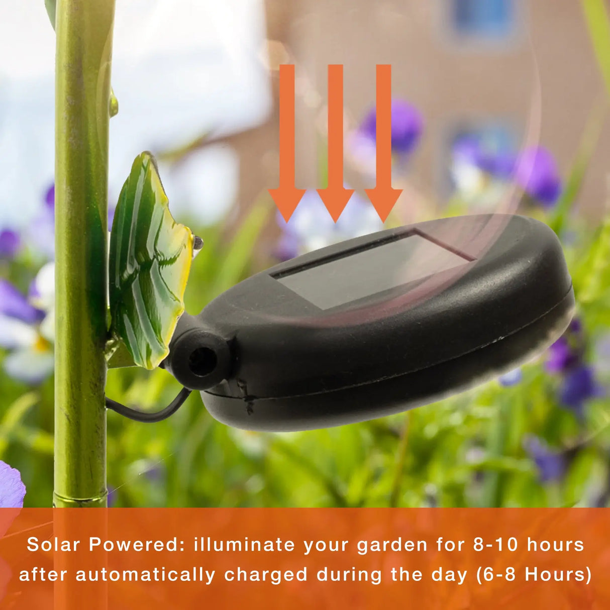 Flower Solar Garden Stake, Set of 1 Crosslight