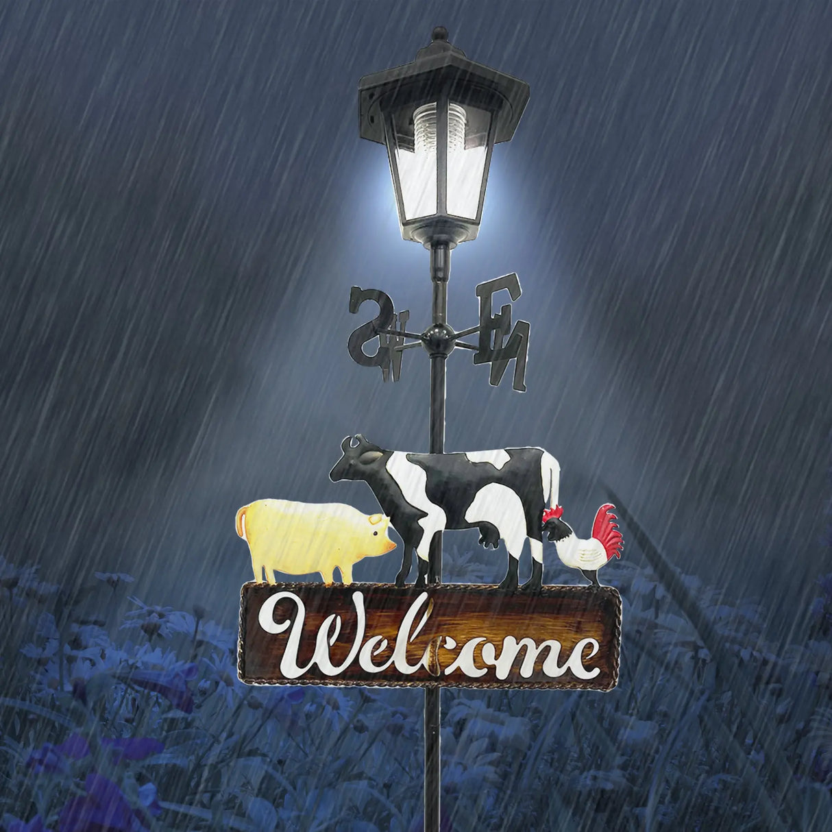 Farm Animal Weathervane Solar Stake Light ShopFGI