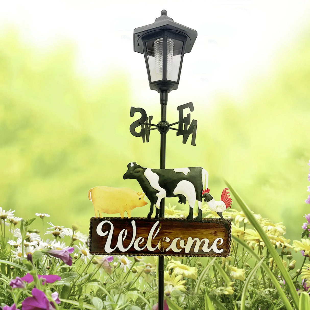 Farm Animal Weathervane Solar Stake Light ShopFGI