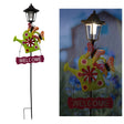 Watering Can and Dog Welcome Sign Solar Garden Stake Crosslight