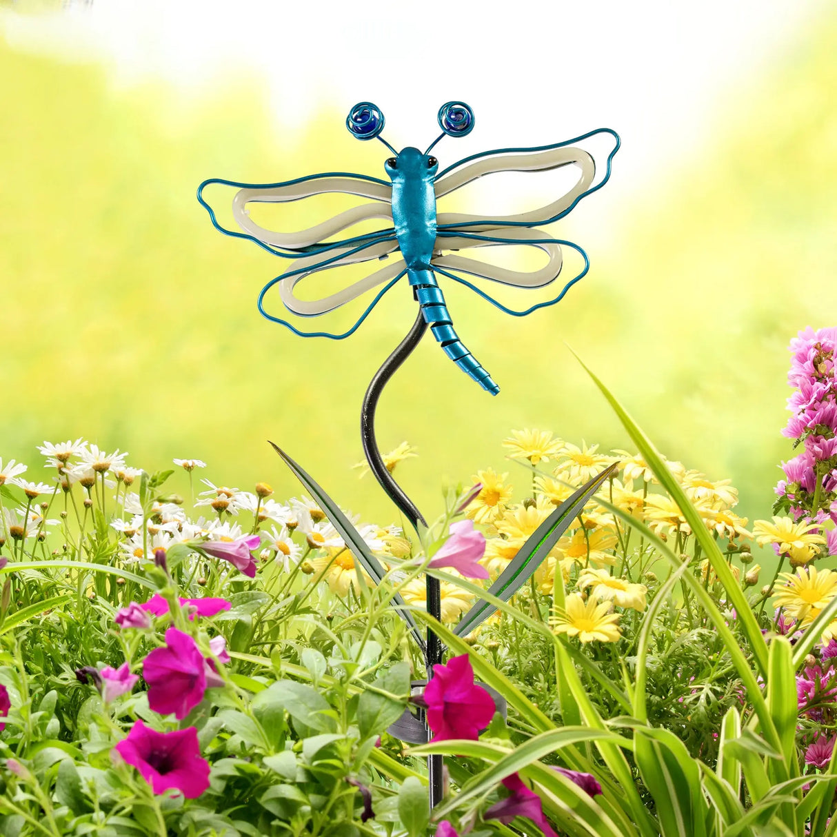 Solar Butterfly and Dragonfly Garden Stake Crosslight