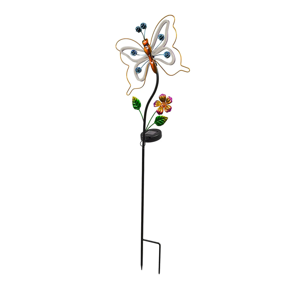 Solar Butterfly and Dragonfly Garden Stake Crosslight