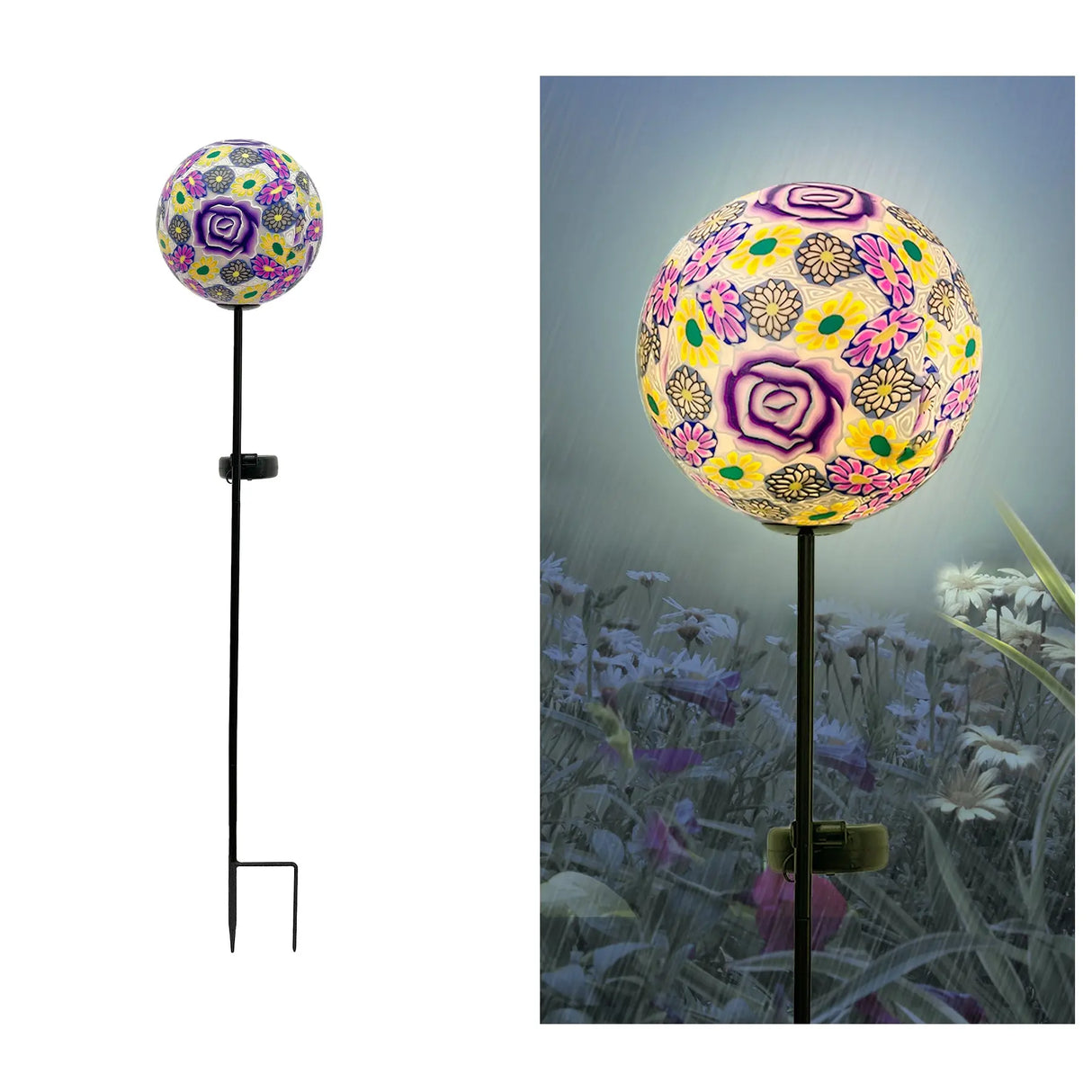Paper Mache Ball Solar Garden Stake ShopFGI