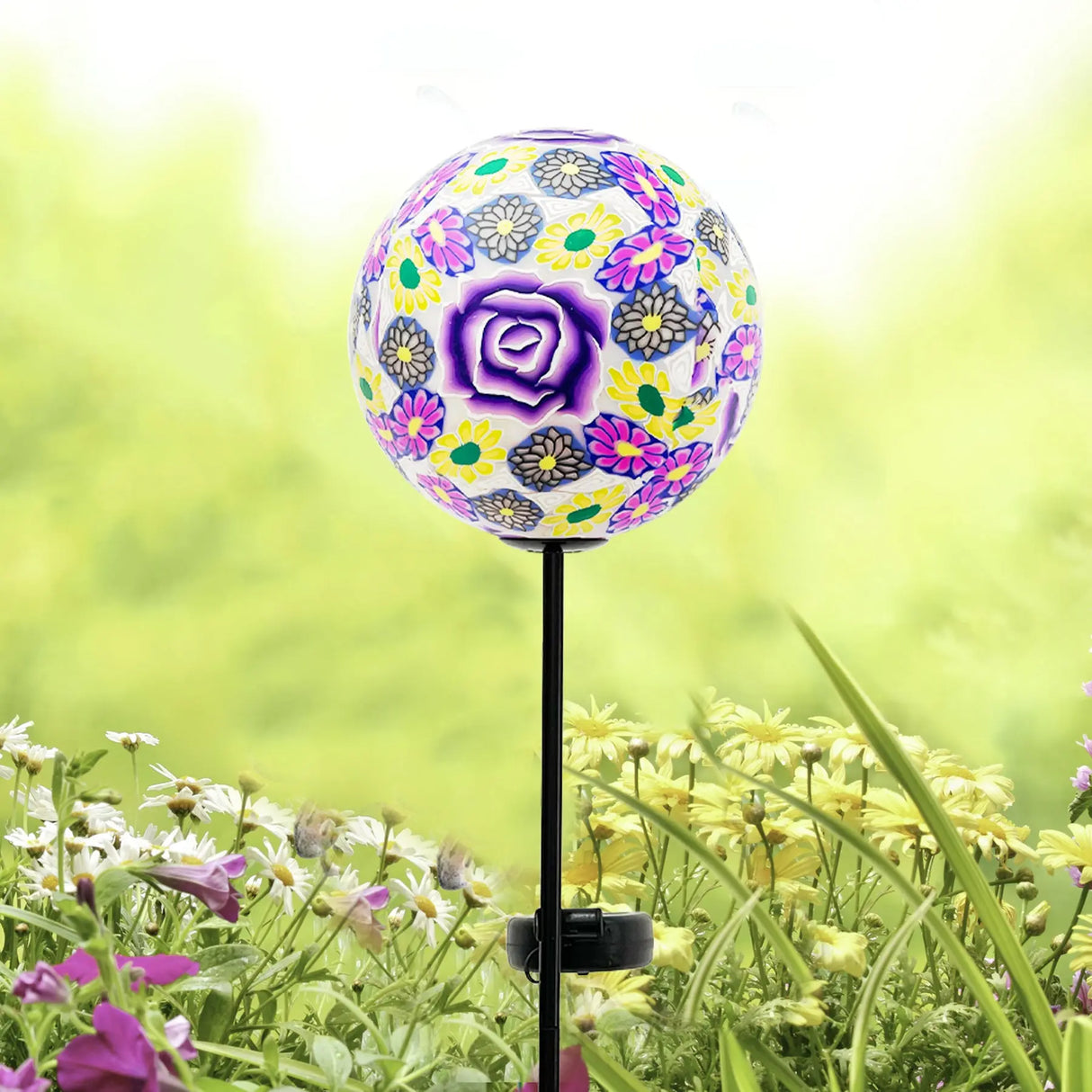 Paper Mache Ball Solar Garden Stake ShopFGI
