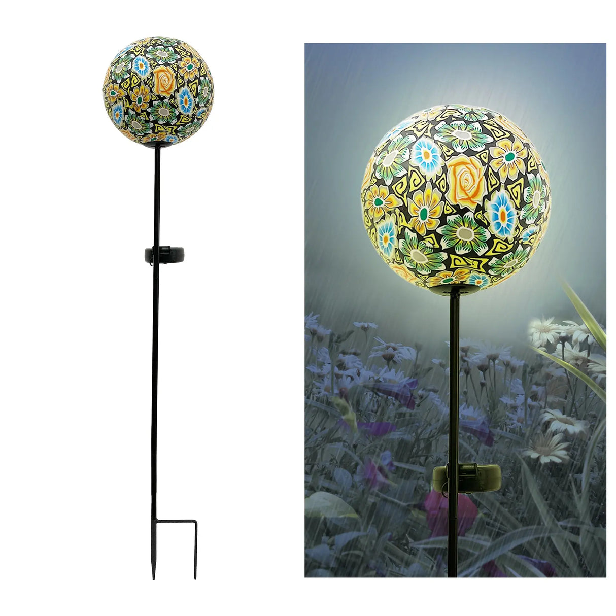 Paper Mache Ball Solar Garden Stake ShopFGI