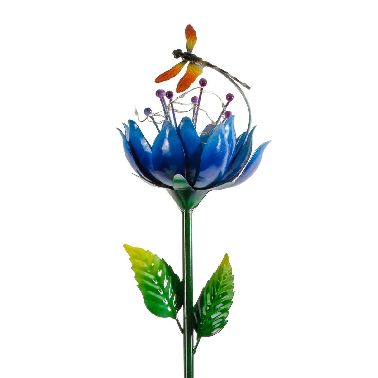 Flower and Dragonfly Solar Garden Stake ShopFGI
