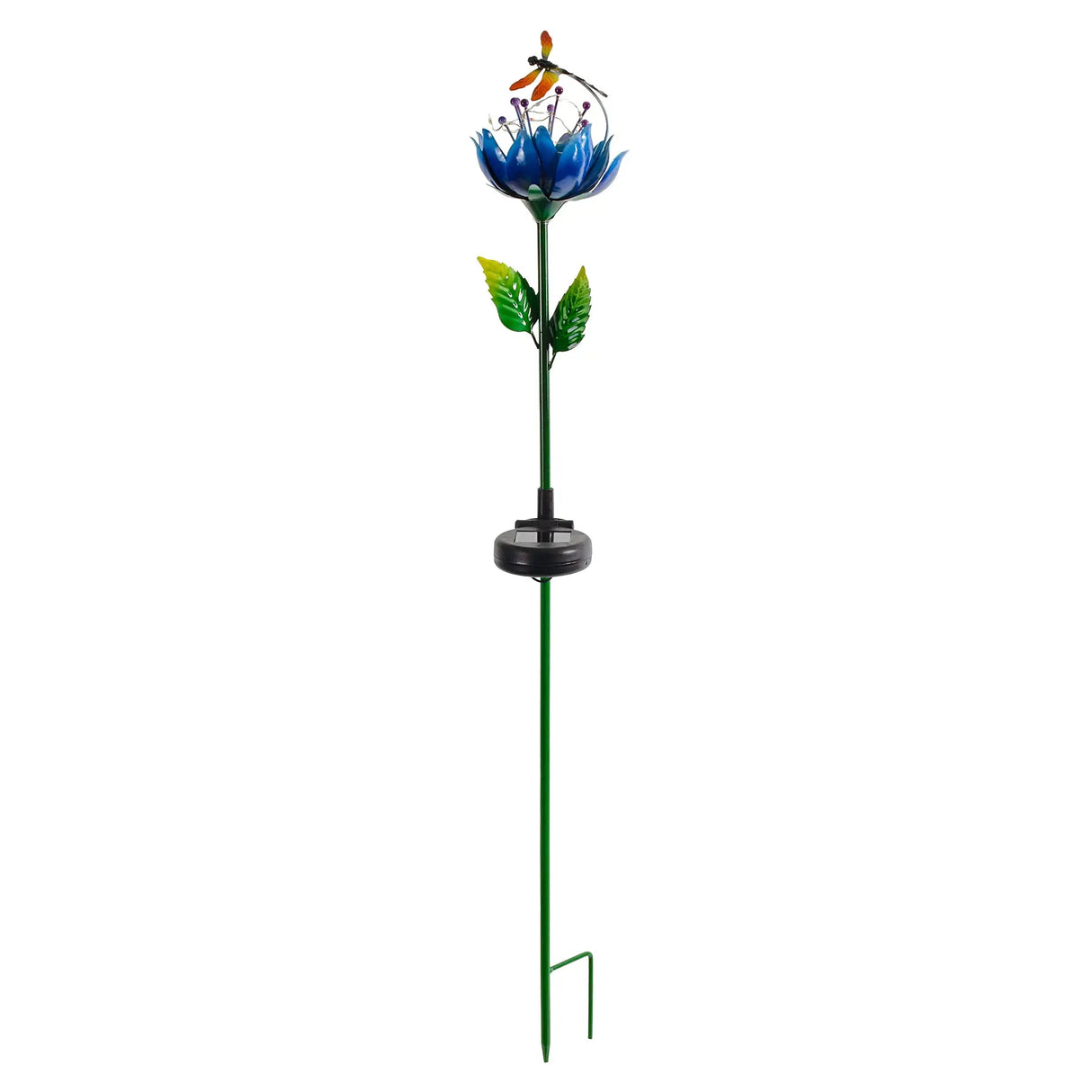 Flower and Dragonfly Solar Garden Stake ShopFGI