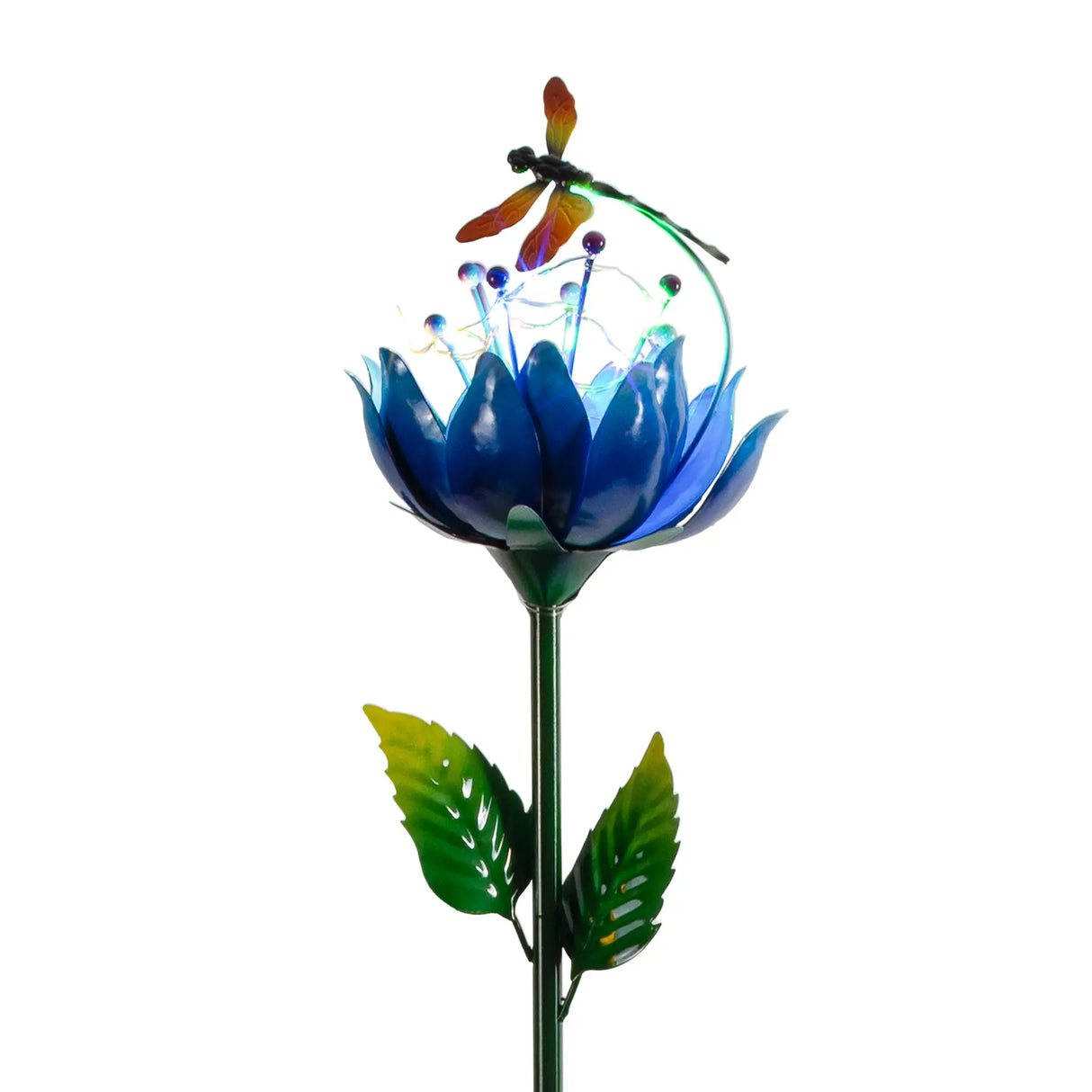 Flower and Dragonfly Solar Garden Stake ShopFGI