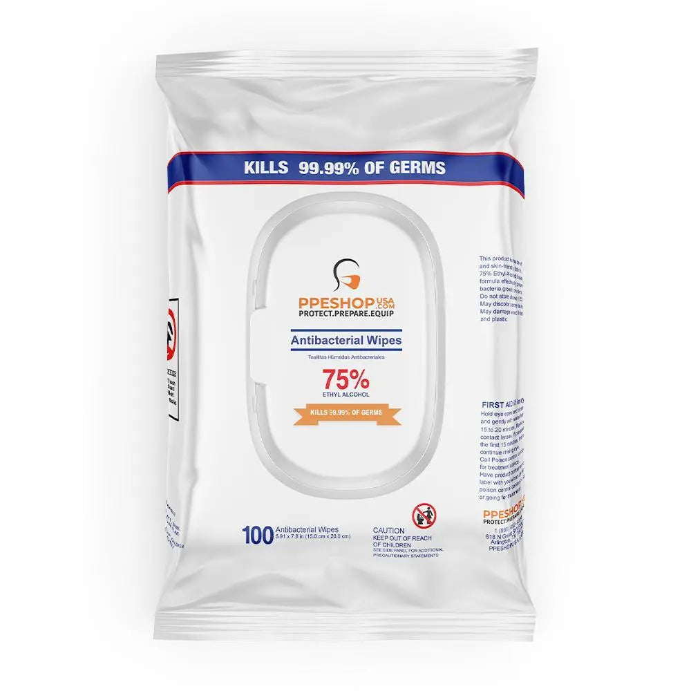 Alcohol Hand Wipes, 100 Count ppeshopusa