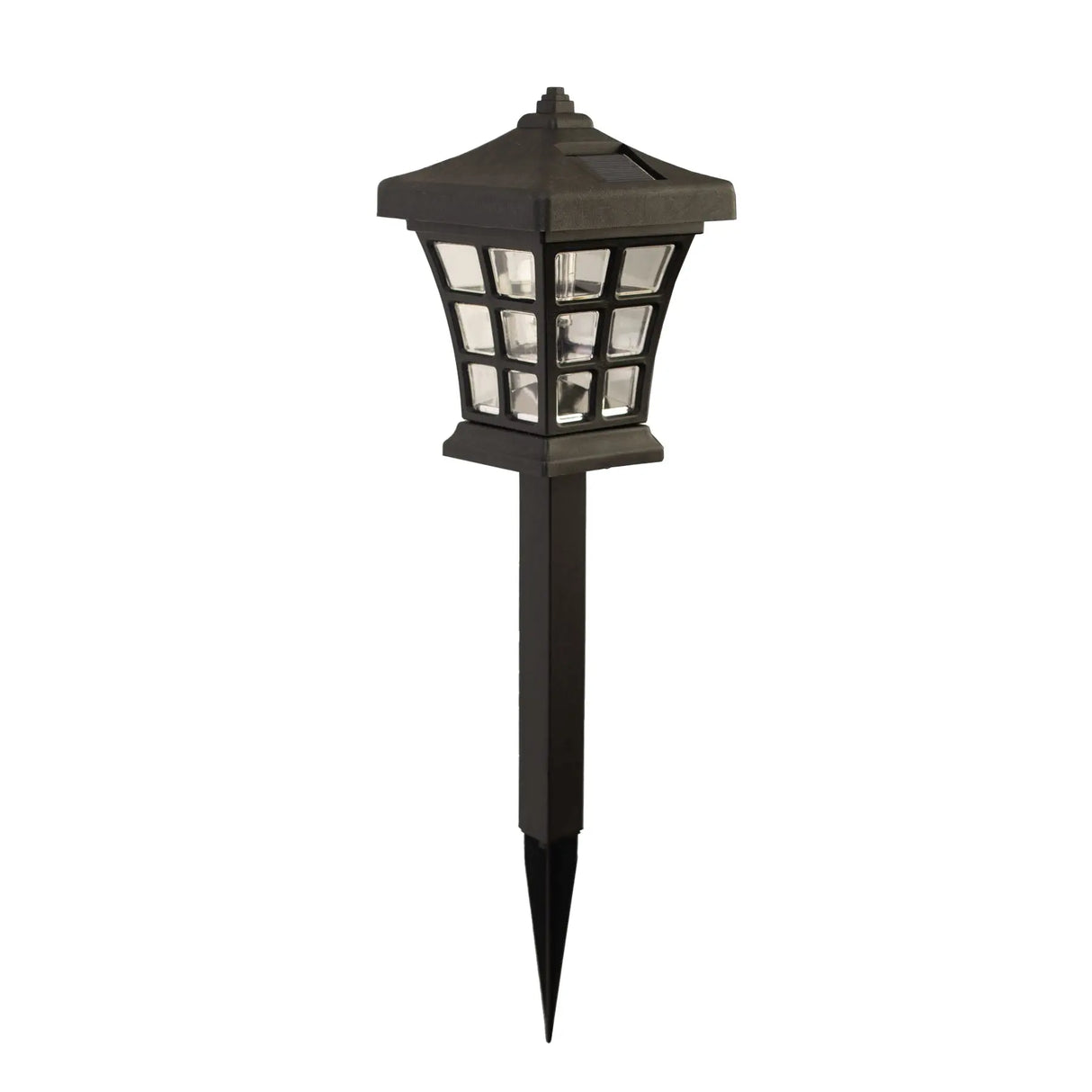 6 Pack Pagoda Solar Walkway Decorative Light, Illuminate your Garden | Perfect for Outdoor Pathways, Front Porch, Yards, Driveways (Black, Warm White) ShopFGI