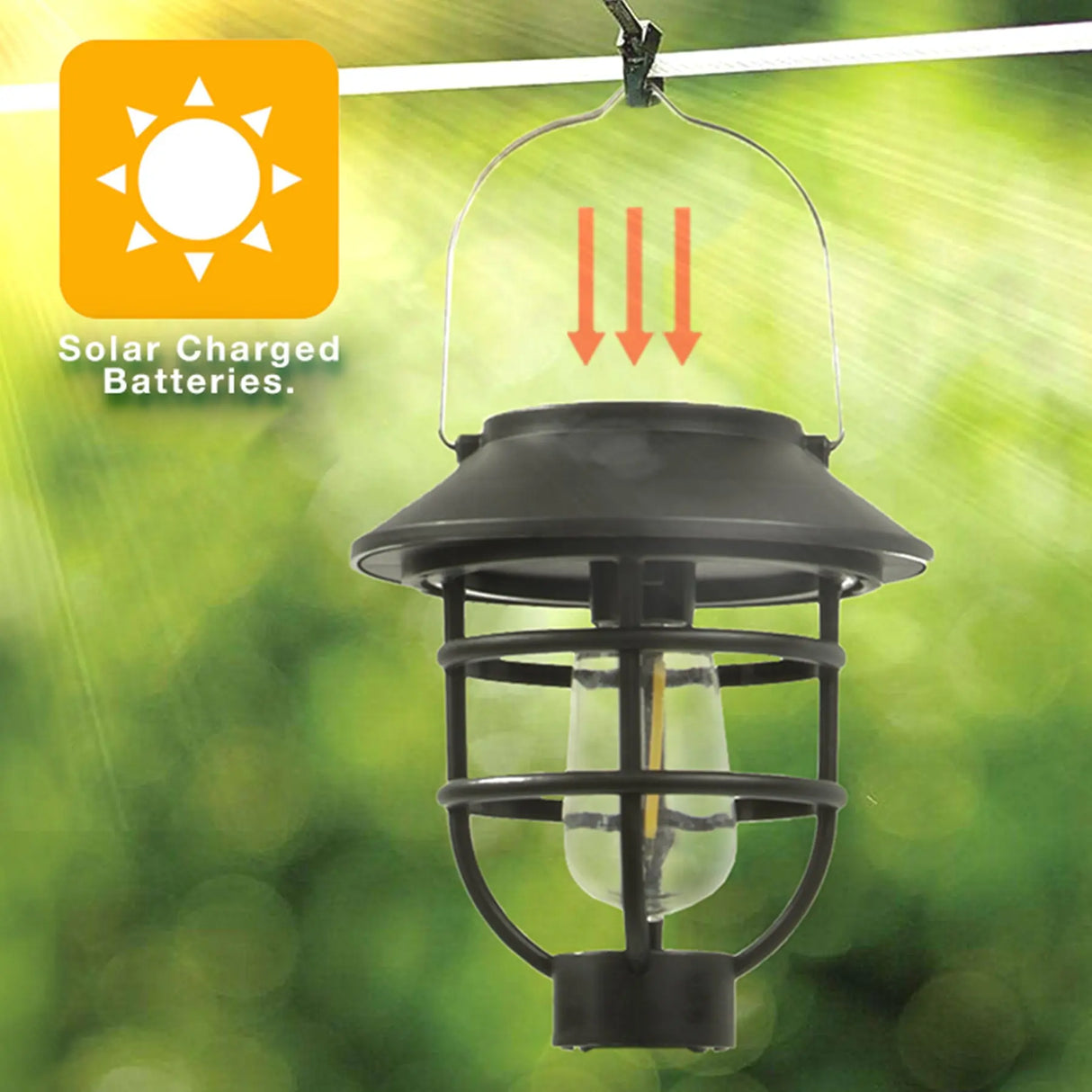 2-In-1 Solar Stake & Hanging Light, Set of 4 Crosslight