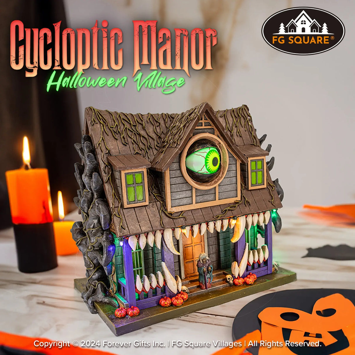 Cycloptic Manor Animated Halloween Village ShopFGI