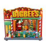 BigBees Retro Department Store with Window Display Animated Christmas Village Decoration fgsquarevillage