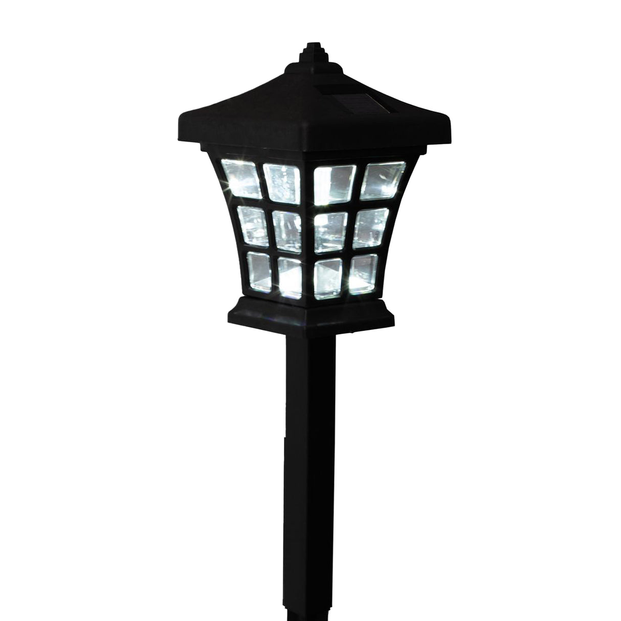 6 Pack Pagoda Solar Walkway Decorative Light, Illuminate your Garden | Perfect for Outdoor Pathways, Front Porch, Yards, Driveways (Black, Warm White)