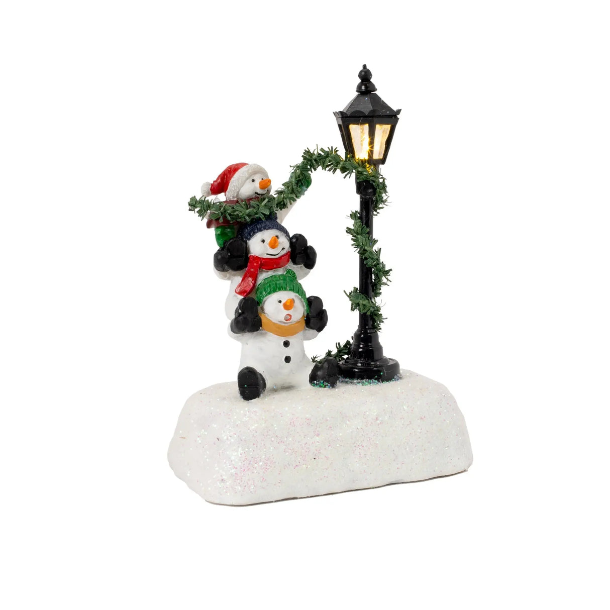 Snowman Stack Streetlamp fgsquarevillage