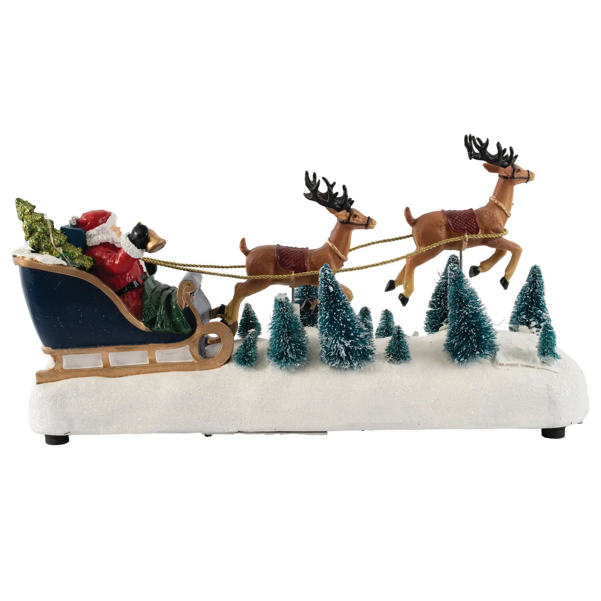 Santa in Sleigh with Reindeer