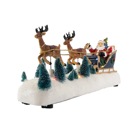 Santa in Sleigh with Reindeer fgsquarevillage