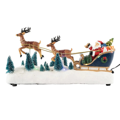 Santa in Sleigh with Reindeer fgsquarevillage