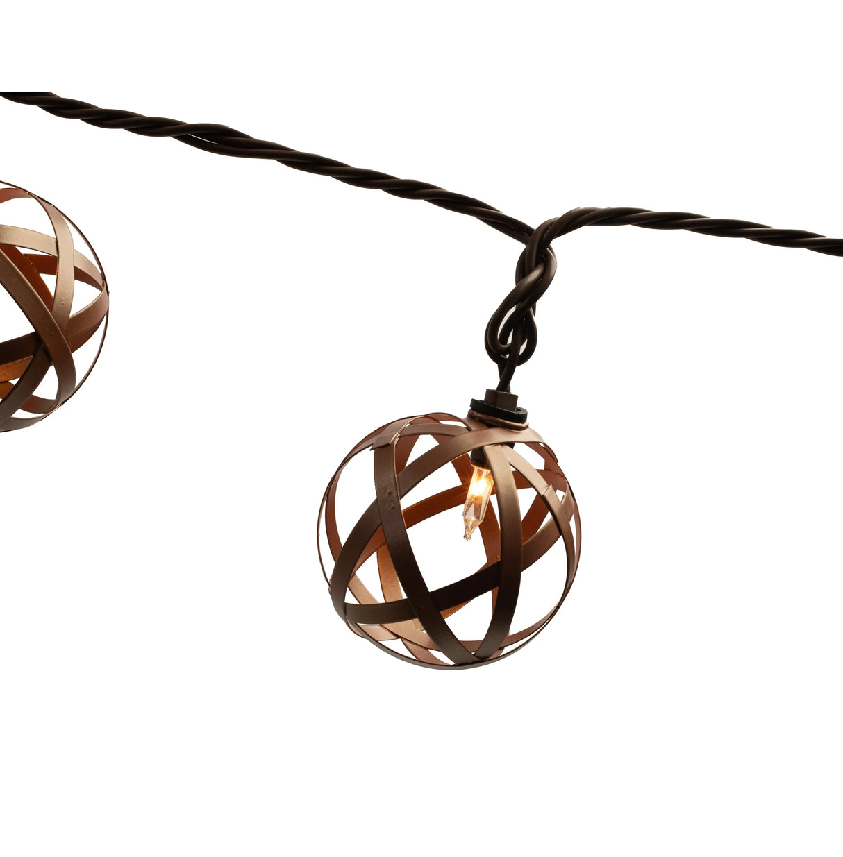 LED Spherical String Lights, 10 Count (Bronze) Crosslight