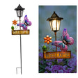 Butterfly Welcome Sign Solar Garden Stake ShopFGI