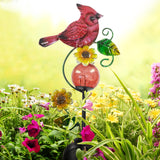 Cardinal and Blue Jay Solar Garden Stake