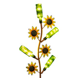 Sunflower and Bottle Solar Garden Stake