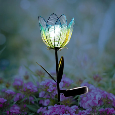 Flower Solar Garden Stake, Set of 1 Crosslight