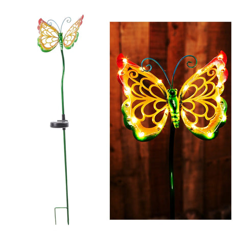 Kinetic Butterfly Solar Garden Stake Crosslight