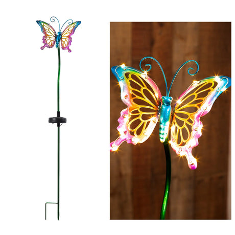 Kinetic Butterfly Solar Garden Stake Crosslight