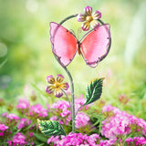 Hummingbird and Butterfly Solar Garden Stake Crosslight