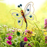 Solar Butterfly and Dragonfly Garden Stake