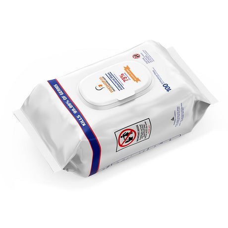 Alcohol Hand Wipes, 100 Count